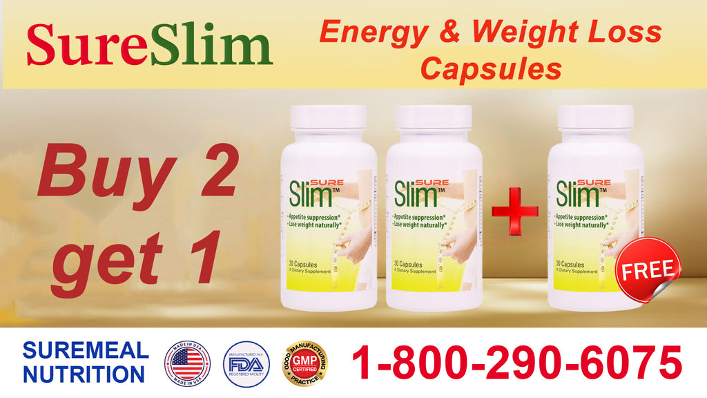 Buy 2 get 1 SureSlim Energy & Weight loss Capsules